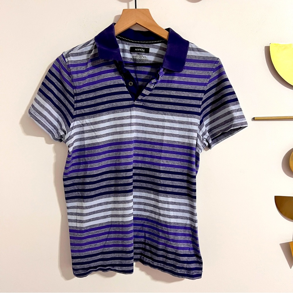 Alfani Striped Polo Shirt